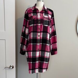 Plaid Flannel Button-Up Women's Jacket